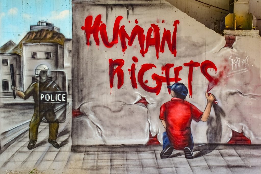 human rights, graffiti, wall
